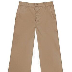 Classroom Uniforms Girl's Adjustable Flat Front Trouser Slim - 51942 - Khaki